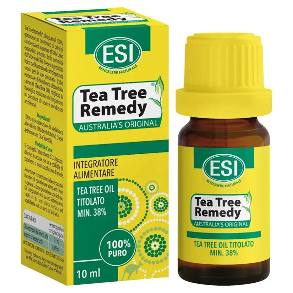 esi tea tree remedy oil olio essenziale puro di tea tree integratore 10 ml