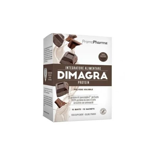 dimagra protein cioccolato integratore per massa muscolare 10 buste