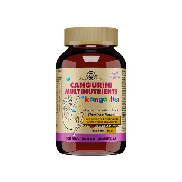 solgar cangurini multinutrients integratore vitaminico bambini 60 tavolette