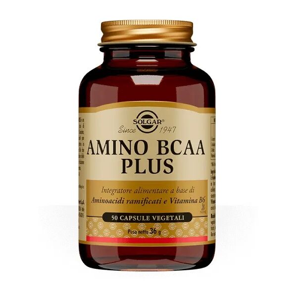 solgar amino bcaa plus integratore aminoacidi ramificati 50 capsule vegetali