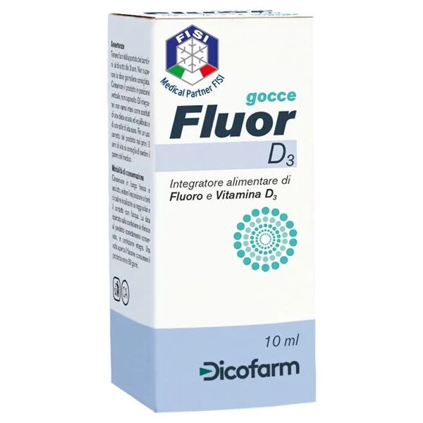 fluor d3 gocce integratore fluoro e vitamina d3 flacone 10 ml