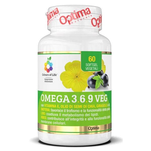 colours of life optima naturals omega 3.6.9 veg integratore 60 softgel