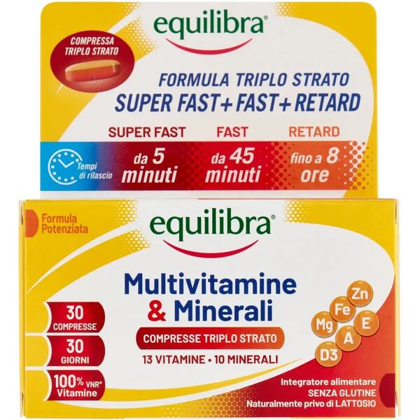 equilibra multivitamine & minerali integratore di vitamine e minerali 30 compresse