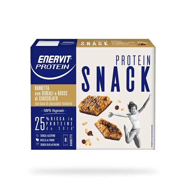 enervit protein snack barrette proteiche cereali e cioccolato 8 barrette 27 gr
