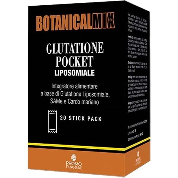 botanicalmix glutatione pocket liposomiale 20 stick da 2 gr