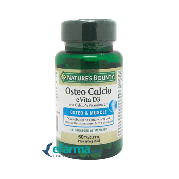 nature's bounty osteo e vita d3 integratore muscoli e ossa 60 tavolette