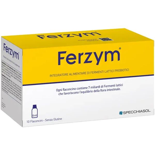 ferzym specchiasol new integratore fermenti lattici 10 flaconcini