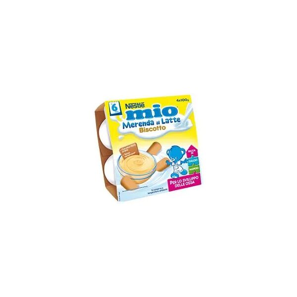 nestle' nestlé merendina lattea con biscotti 4x100 g