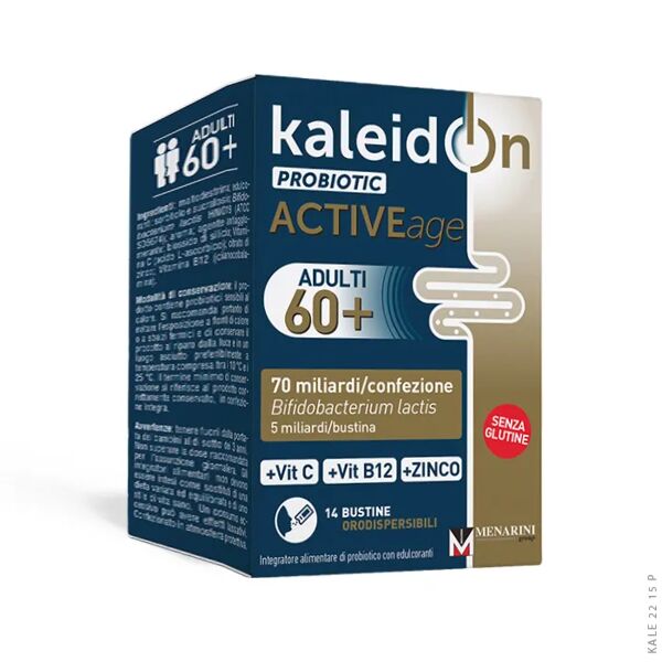 kaleidon probiotic activeage integratore fermenti lattici vivi 14 bustine orosolubili