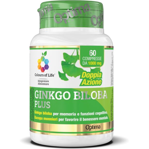 colours of life optima ginkgo biloba plus integratore memoria 60 compresse