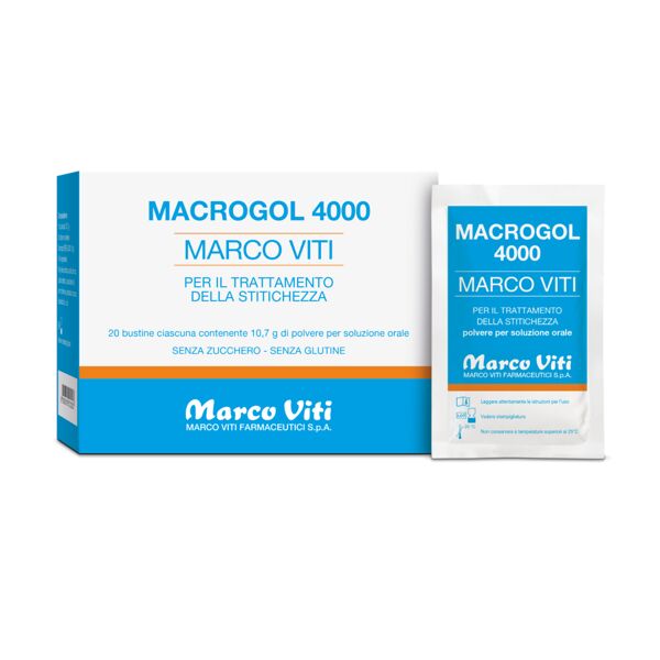 zeta farmaceutici marco viti macrogol 4000 integratore lassativo 20 bustine 10,7 g
