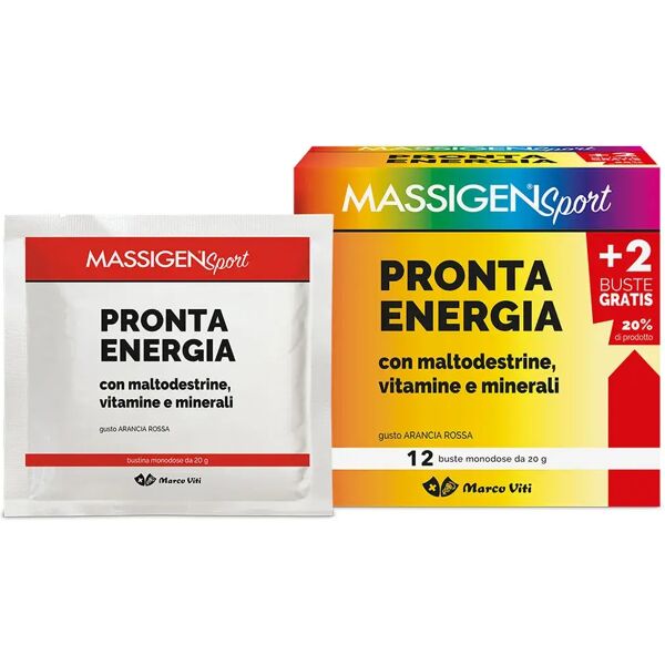 massigen sport pronta energia integratore energetico 12 bustine