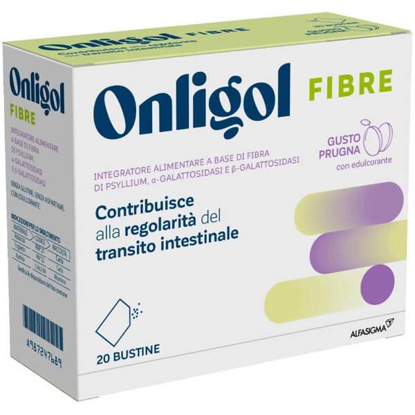 alfasigma spa onligol fibra integratore per regolarità intestinale gusto prugna 20 bustine