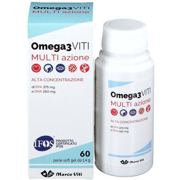 marco viti farmaceutici spa omega 3 viti integratore multi azione 60 perle soft gel promo