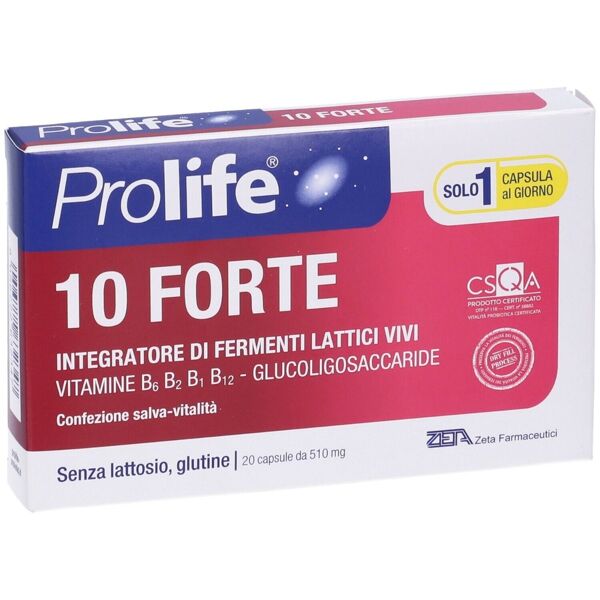 prolife 10 forte integratore fermenti lattici vivi 20 capsule vegetali