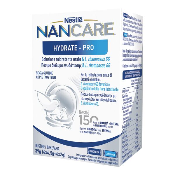 nestle' nancare hydrate pro bustine 6 x 4,5 g + 6 x 2 g