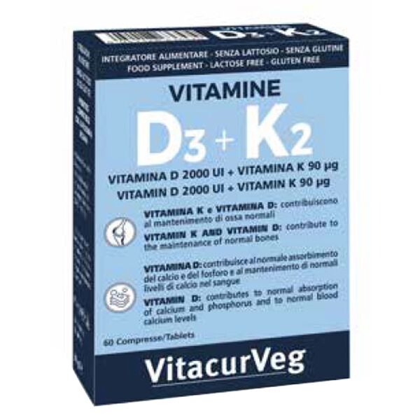 pharmalife research s.r.l vitamine d3+k2 60 compresse