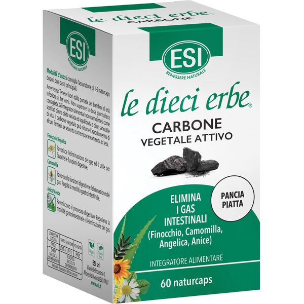 esi le dieci erbe carbone vegetale attivo 60 naturcaps