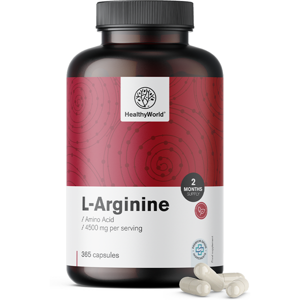 healthyworld l-arginina 4500 mg, 365 capsule