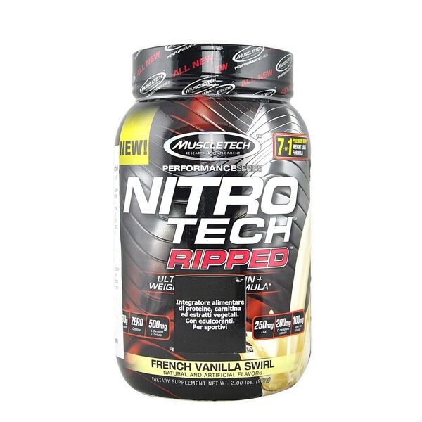 muscletech nitro tech ripped performance series 907 grammi vaniglia