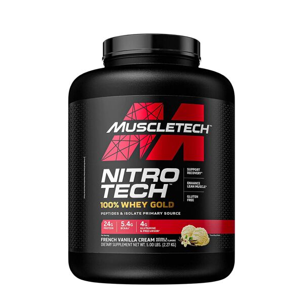 muscletech nitro tech 100% whey gold performance series 2270 grammi doppio cioccolato
