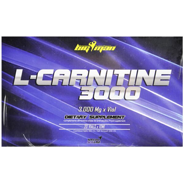 big man l-carnitine 3000 20 fiale da 10ml limone