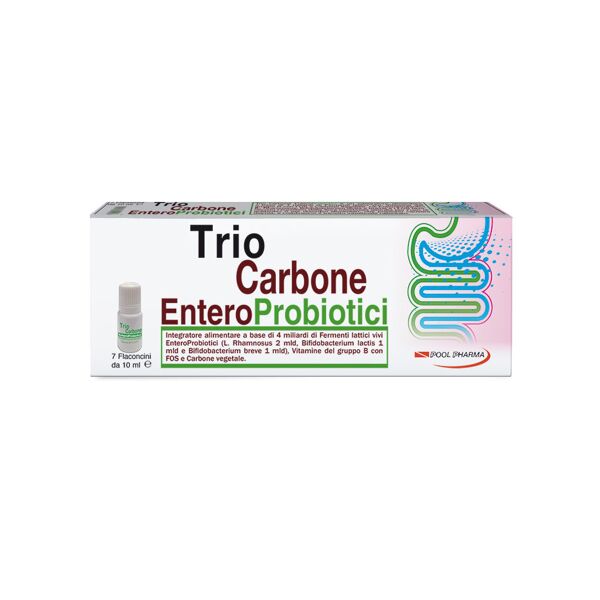 pool pharma trio carbone entero probiotici 7 flaconcini da 10 ml