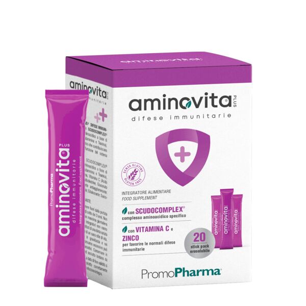 promopharma aminovita plus - difese immunitarie 20 stick da 2,5 grammi