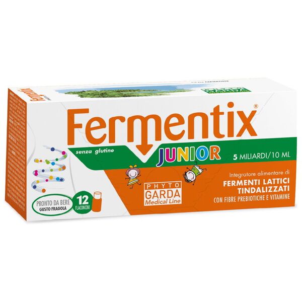 phyto garda fermentix - junior 12 flaconcini da 10 ml fragola