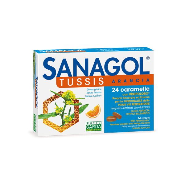 phyto garda sanagol - tussis arancia 24 caramelle arancia