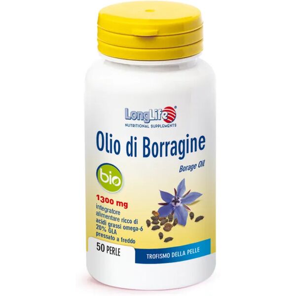 long life olio di borragine 1300mg 50 perle