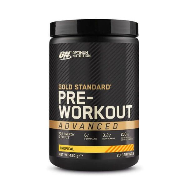 optimum nutrition gold standard pre-workout advanced 420 g tropical