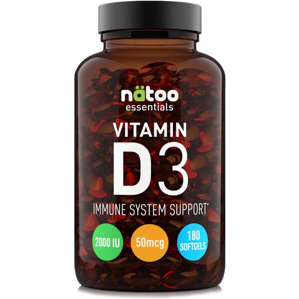 natoo essentials - vitamin d3 2000iu 180 softgels