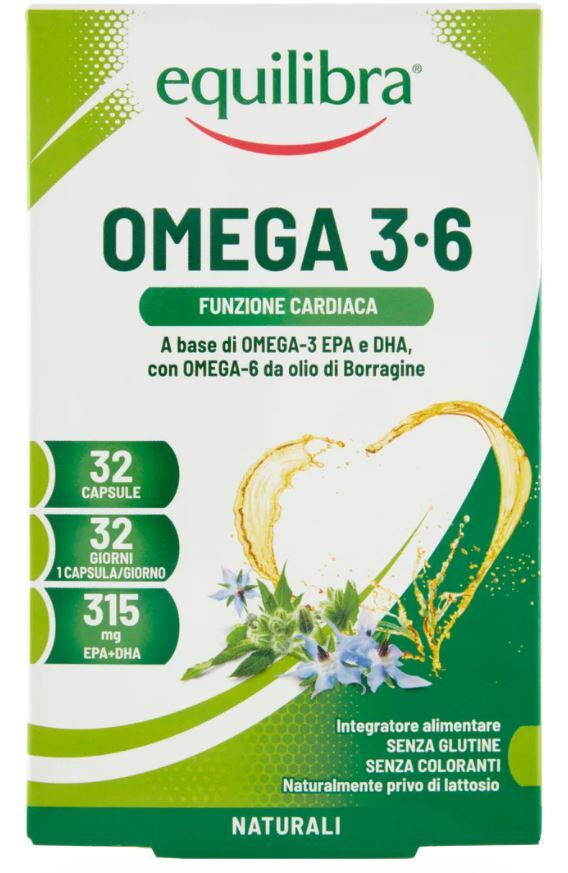 Equilibra ®- 9 confezioni da 32 capsule vegetali Omega 3-6