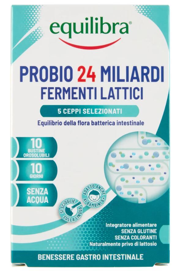 Equilibra ®- 6 confezioni da 10 bustine orosolubili Probio 24 Miliardi