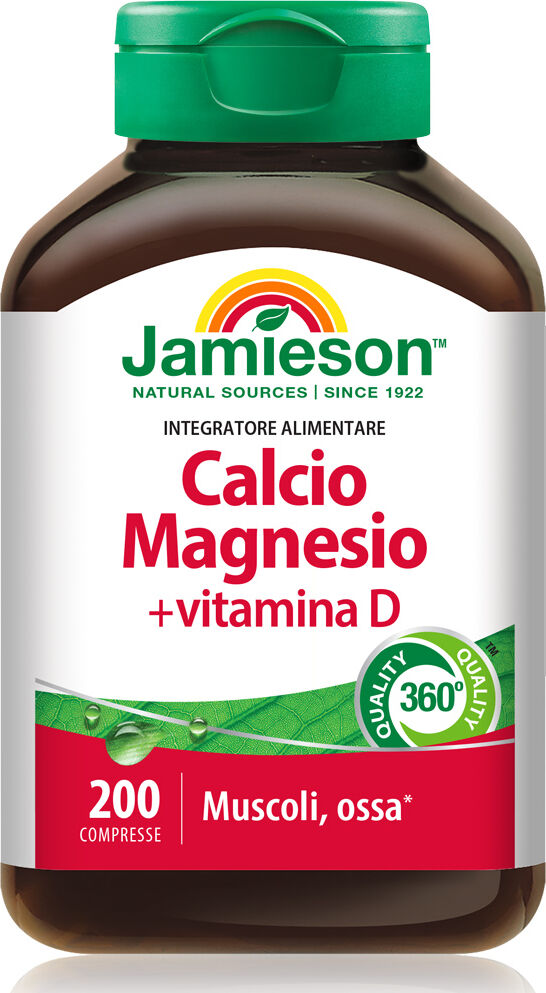 Jamieson Calcio Magnesio + Vitamina D 200 Cpr