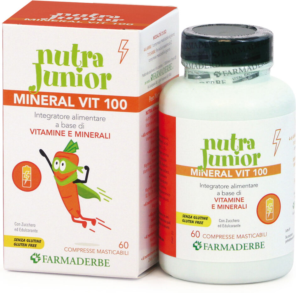 Farmaderbe Nutra Junior Mineral Vit 100 60 Cpr Masticabili