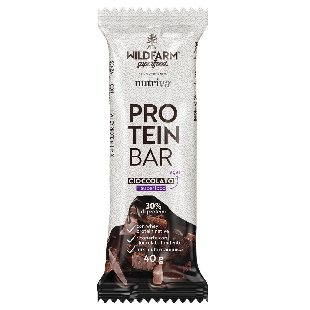 Wildfarm Protein Bar Cioccolato Acai 40 Gr