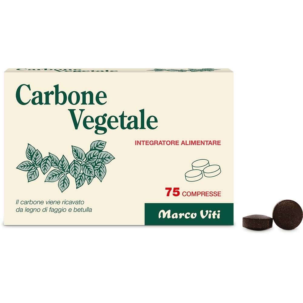 Marco Viti Carbone Vegetale Integratore Alimentare, 75 Compresse