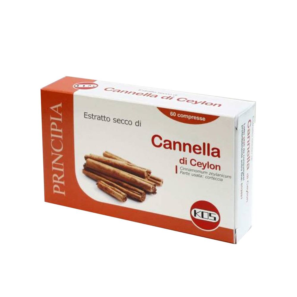 Kos Principia - Cannella Estratto Secco Integratore Alimentare, 60 Compresse