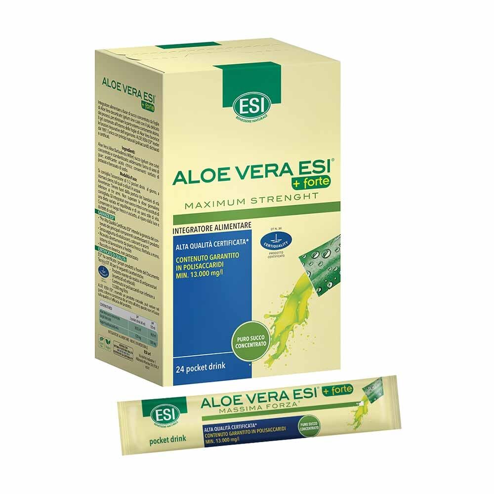 ESI Aloe Vera - Succo Concentrato +Forte di Aloe Vera, 24 Pocket Drink