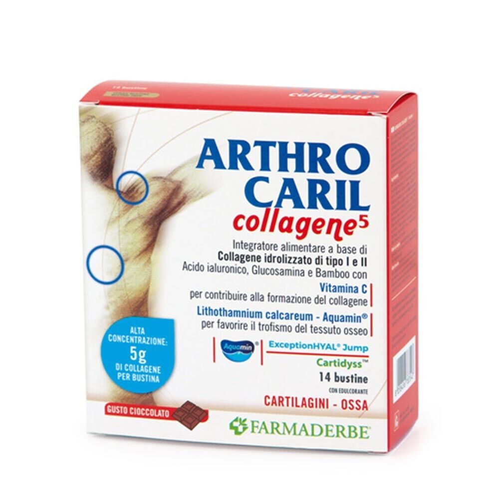 Farmaderbe ArthroCaril - Collagene Jump Integratore Alimentare, 14 Bustine