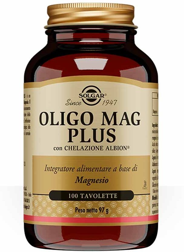 Solgar Oligo Mag Plus Integratore di Magnesio Chelato, 100 Tavolette