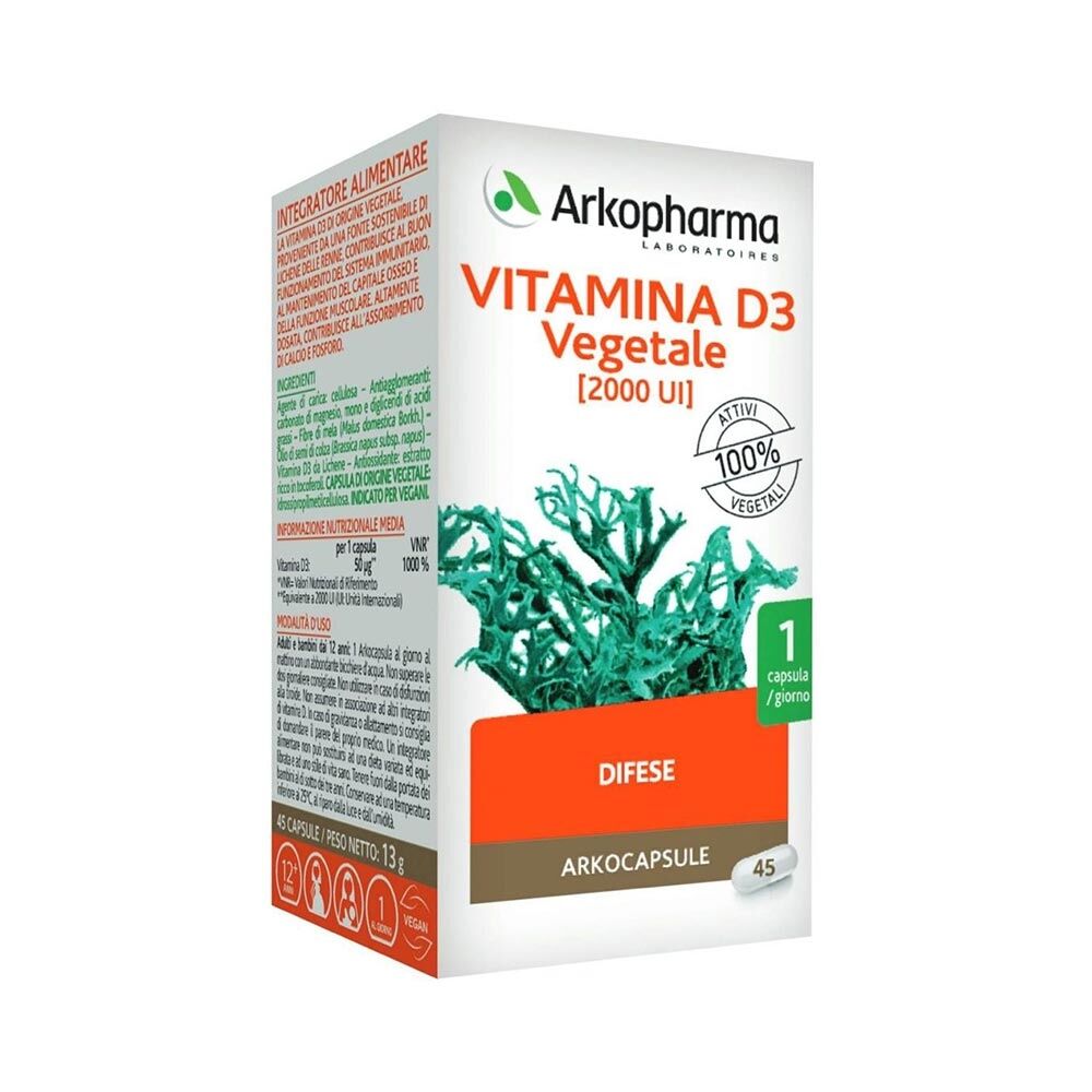 Arkopharma Arkocapsule - Vitamina D3 Integratore Alimentare, 45 Capsule