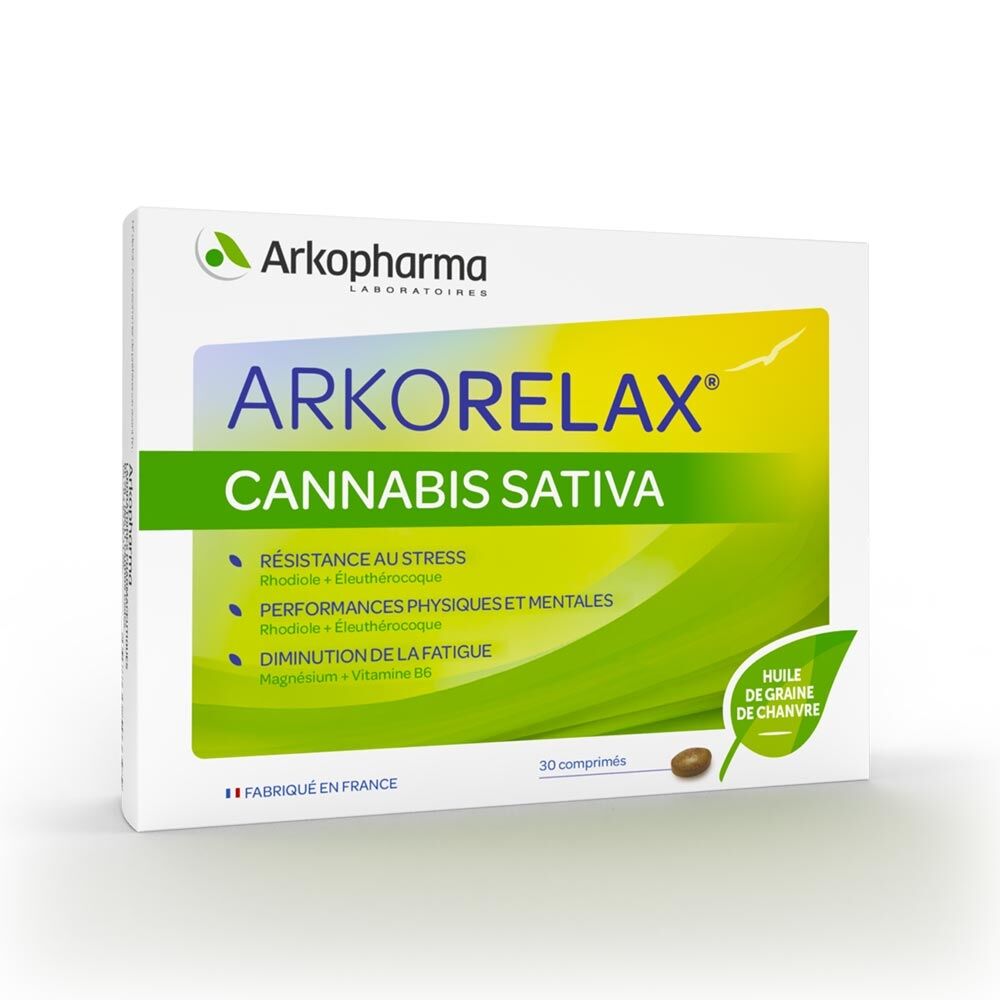 Arkopharma Arkorelax - Cannabis Sativa Integratore Alimentare, 30 Compresse