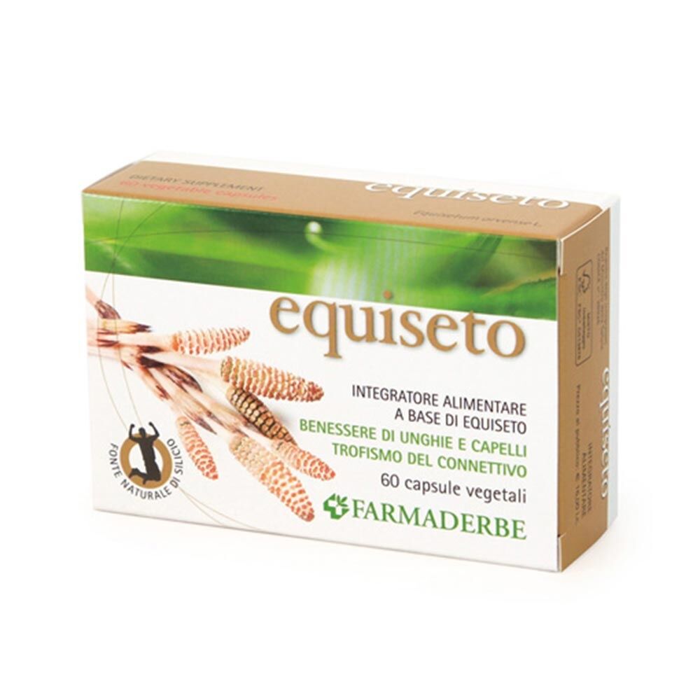 Farmaderbe Equiseto Integratore Alimentare Capelli e Unghie, 60 Capsule