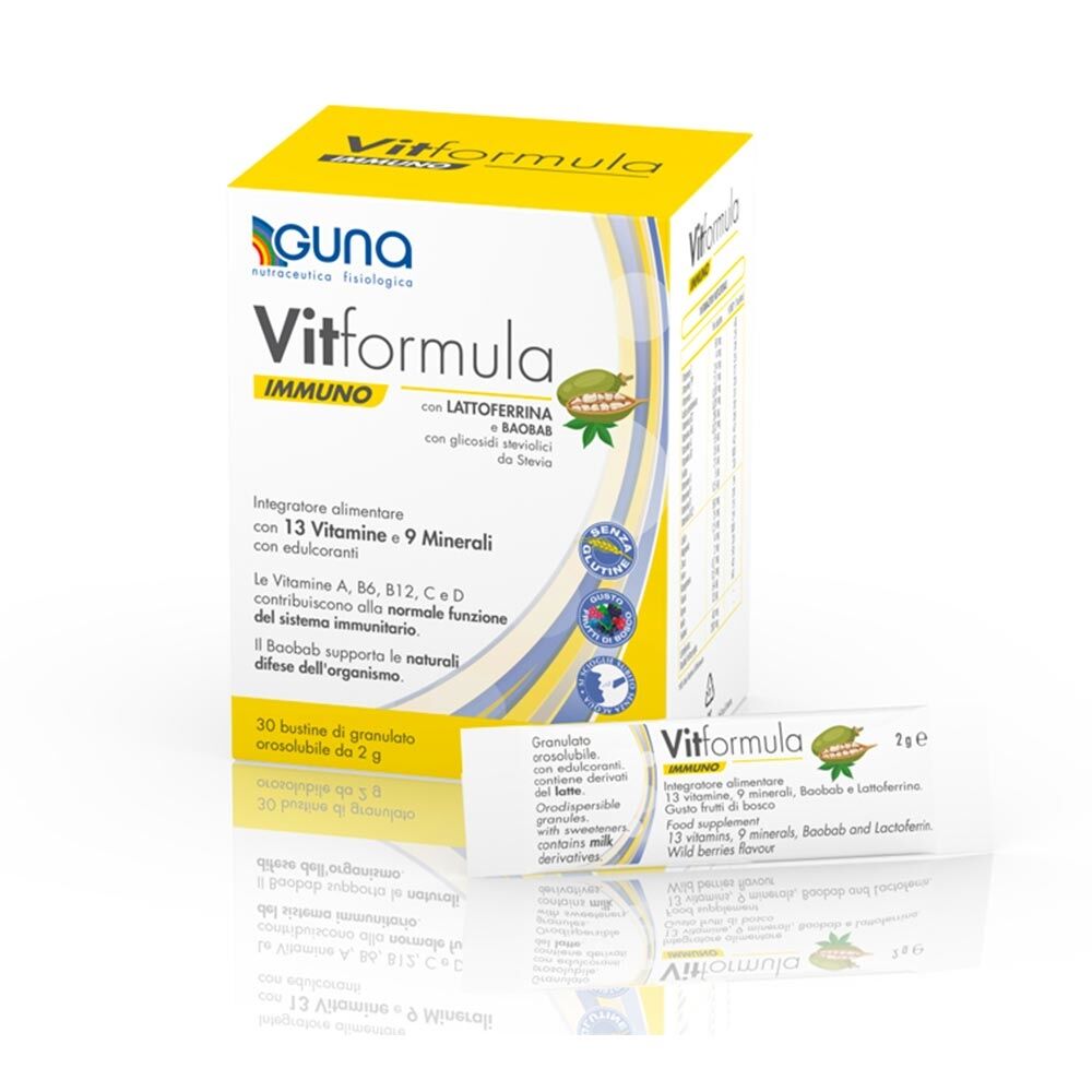 Guna VitFormula Immuno Integratore Alimentare, 30 Bustine da 2g