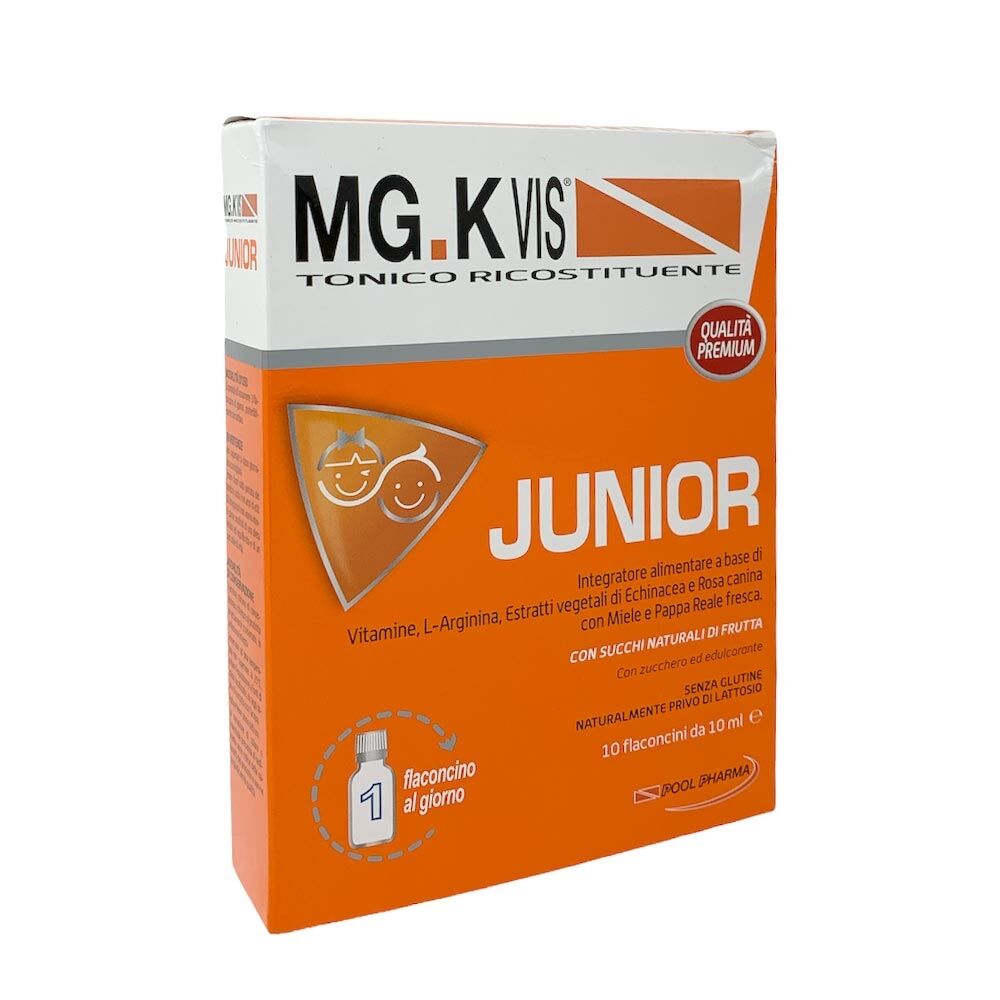 MGK VIS MG.K VIS Tonico Ricostituente Junior Integratore Alimentare, 10 flaconcini