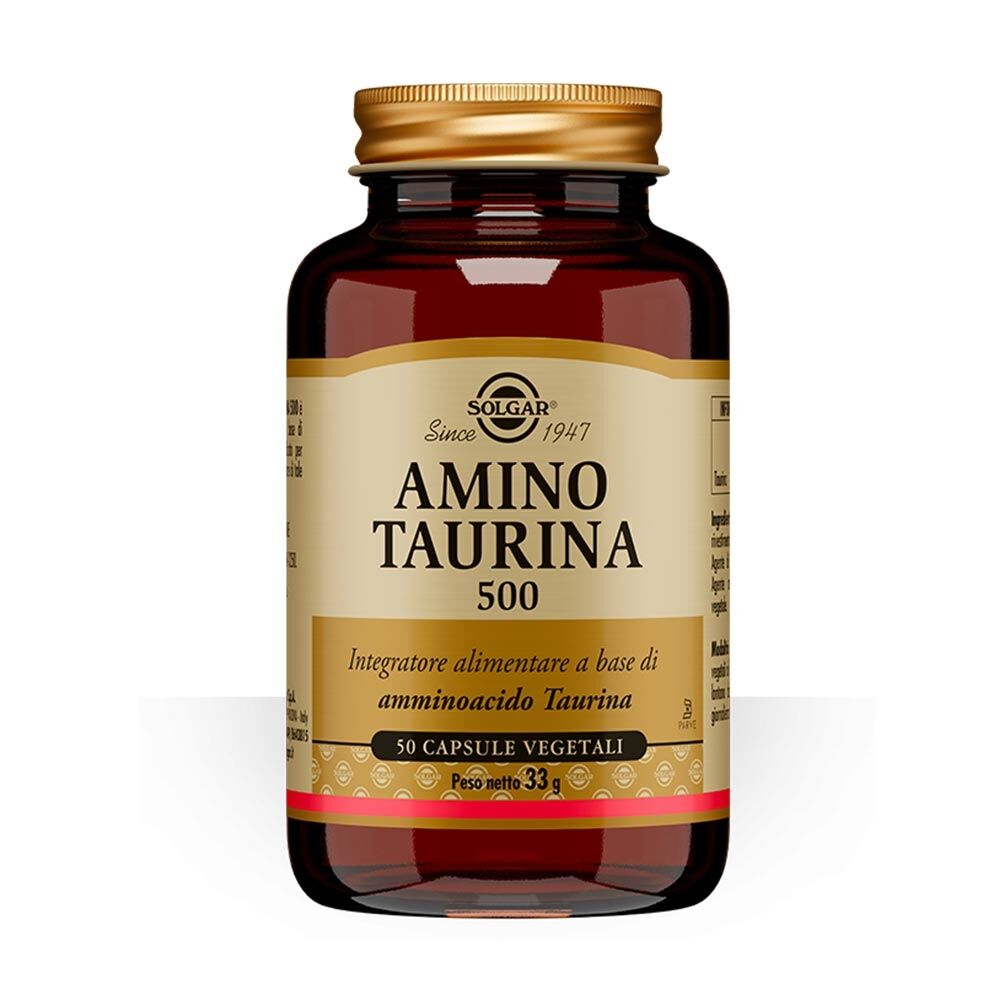 Solgar Amino Taurina 500 Integratore Alimentare, 50 Capsule Vegetali