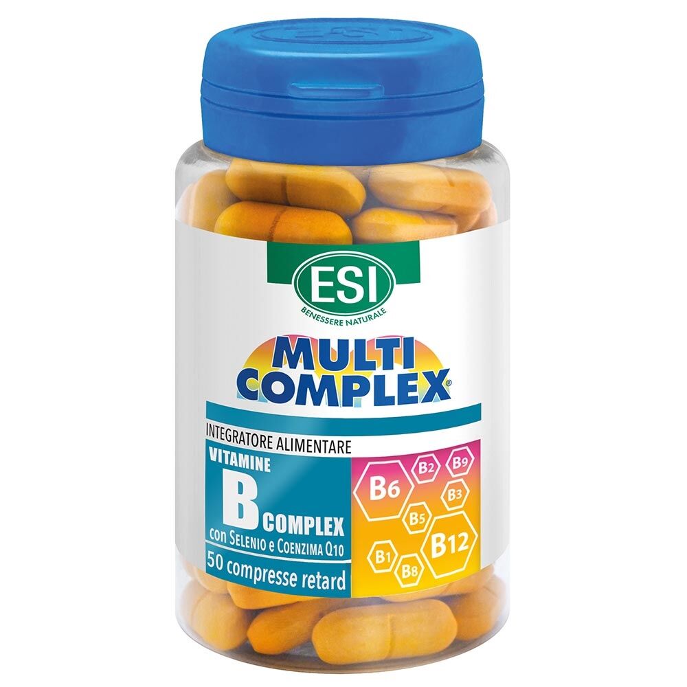 Esi Vitamine B Complex Integratore con Selenio e Coenzima Q10, 50 Compresse